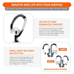 WC HookZ - Over Ear Hooks for Airpods Pro 1, 2 & Airpods 1, 2, 3