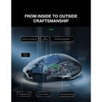 Wireless Design 2.4 GHz Ergonomic Mouse 1600 DPI USB Optical Bluetooth-Compatible Mouse Computer Gaming Mouse