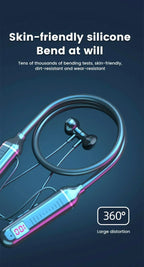 Wireless Neckband Headphones | Bluetooth 5.2 Earphones with Noise Cancelling and LED Display
