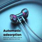 Wireless Neckband Headphones | Bluetooth 5.2 Earphones with Noise Cancelling and LED Display